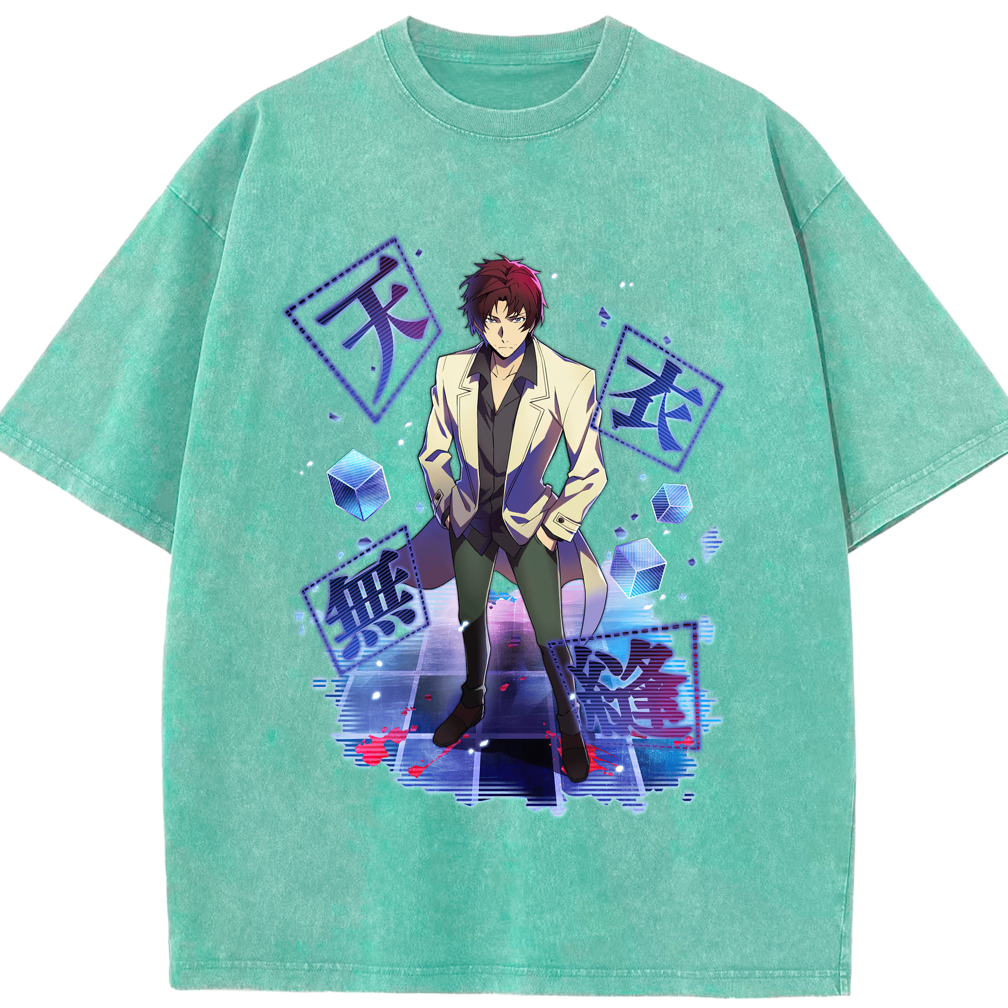 （画像用） 文豪ストレイドッグス Bungo Stray Dogs 綿100% ヴィンテージ風 半袖Tシャツ（フロントプリント）